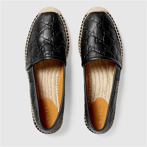 gucci signature leather espadrille uk|Gucci espadrilles denim.